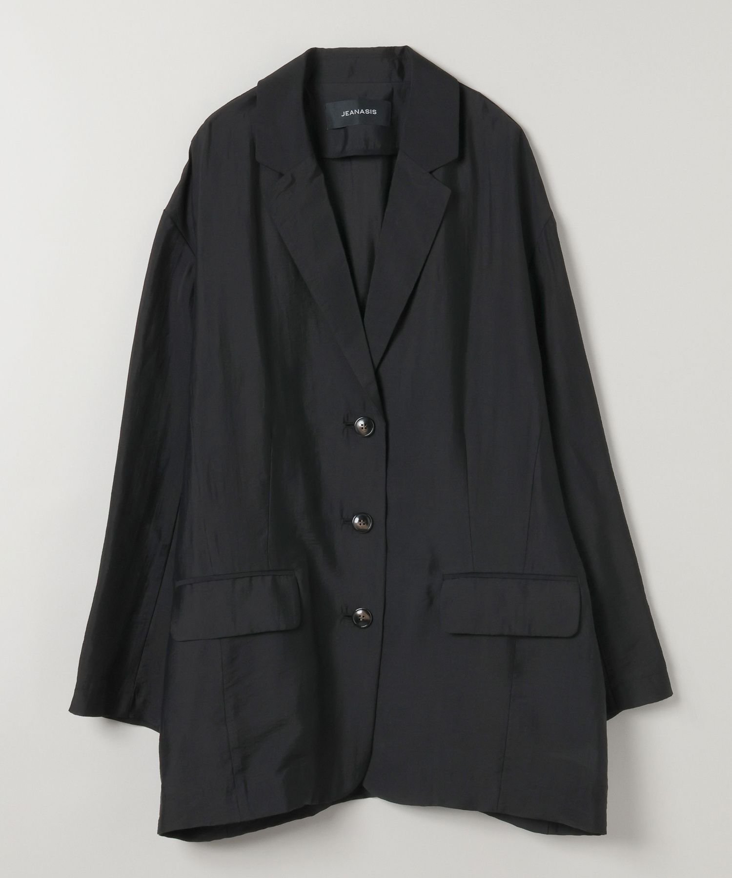 【ジーナシス/JEANASiS】のバックギャザーテーラードジャケット インテリア・キッズ・メンズ・レディースファッション・服の通販 founy(ファニー) 　ファッション　Fashion　レディースファッション　Fashion for Women　アウター　Coat / Outerwear Collection　レディースジャケット・軽アウター　Jackets　テーラードジャケット / 通勤・きれいめスタイル　Tailored Jackets & Blazers　インナー　Innerwear　ギャザー　Gathered, Ruffled　今季　This Season, Current Season　シアー　Sheer, See-Through　シンプル　Simple, Minimal　ジャケット　Jacket, Outerwear　タンク　Tank Top, Sleeveless Top　ボックス　Boxy, Box Shape　ボトム　Bottoms, Lower Wear　おすすめ　Recommended / Our Picks　エレガント 上品　Elegant　ブラック|ID: prp329100004622637 ipo3291000000033180948