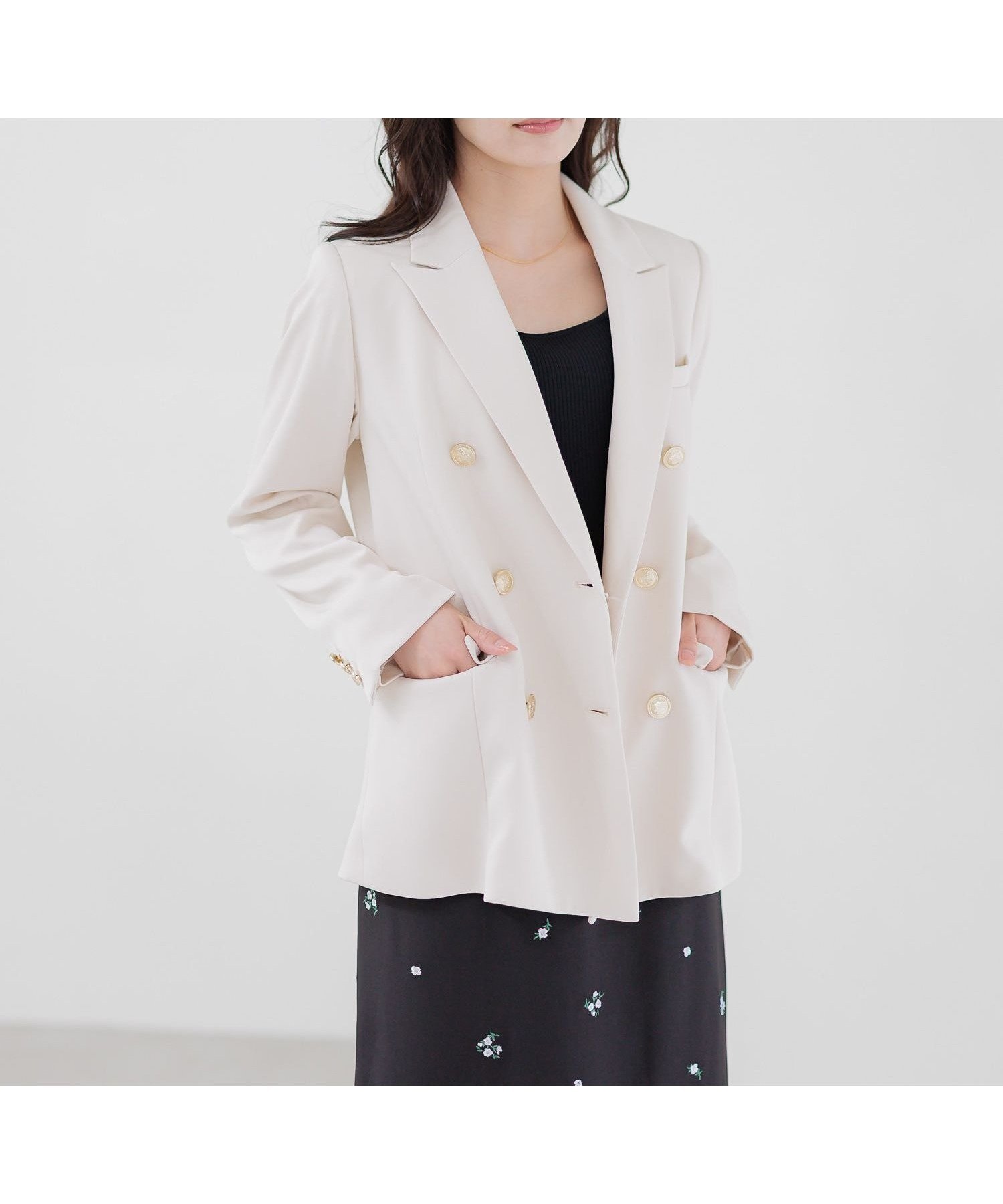 【アンデミュウ/Andemiu】のキンボタンジャケット インテリア・キッズ・メンズ・レディースファッション・服の通販 founy(ファニー) 　ファッション　Fashion　レディースファッション　Fashion for Women　アウター　Coat / Outerwear Collection　レディースジャケット・軽アウター　Jackets　ジャケット　Jacket, Outerwear　ビジネス 仕事 通勤　Business / Work / Commuting　秋　Autumn　アイボリー|ID: prp329100004622639 ipo3291000000033180958