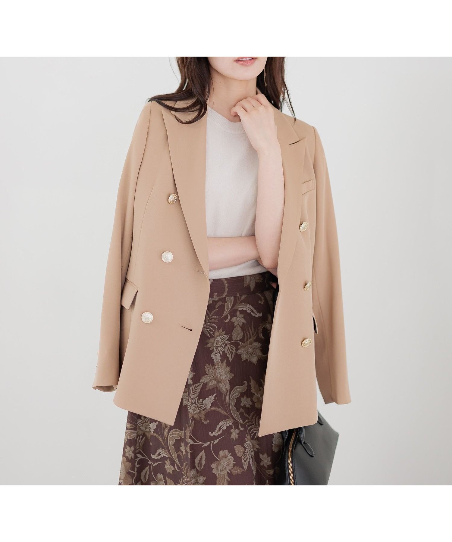 【アンデミュウ/Andemiu】のキンボタンジャケット インテリア・キッズ・メンズ・レディースファッション・服の通販 founy(ファニー) 　ファッション　Fashion　レディースファッション　Fashion for Women　アウター　Coat / Outerwear Collection　レディースジャケット・軽アウター　Jackets　ジャケット　Jacket, Outerwear　ビジネス 仕事 通勤　Business / Work / Commuting　秋　Autumn　ベージュ|ID: prp329100004622639 ipo3291000000033180959