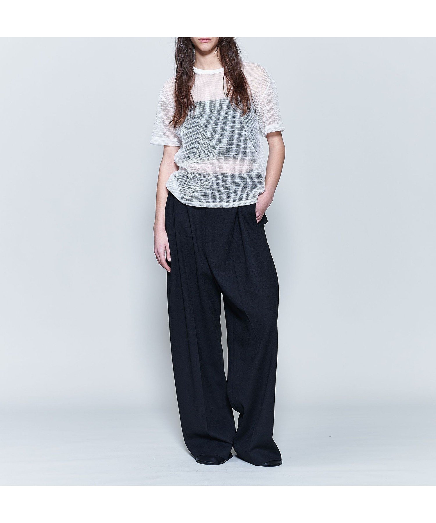 【ビューティ&ユース ユナイテッドアローズ/BEAUTY&YOUTH / UNITED ARROWS】の6(ROKU) ジョーゼット ビッグ ウエスト パンツ インテリア・キッズ・メンズ・レディースファッション・服の通販 founy(ファニー) 　ファッション　Fashion　レディースファッション　Fashion for Women　パンツ　Pants & Trousers　おすすめ　Recommended / Our Picks　ジャケット　Jacket, Outerwear　ジョーゼット　Georgette, Semi-Sheer Fabric　ビッグ　Big, Oversized　定番　Standard, Basic Item　BLACK|ID: prp329100004622679 ipo3291000000033181667