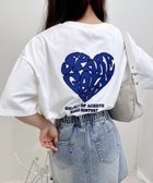 【イング/INGNI】のバックハート貼付チュニックTシャツ 人気、トレンドファッション・服の通販 founy(ファニー) ファッション Fashion レディースファッション Fashion for Women トップス・カットソー Cut & Sew Tops シャツ・ブラウス・オフィスカジュアル Elegant Blouses & Button-Ups ロングTシャツ・Tシャツ Longline T-Shirts & Tees おすすめ Recommended / Our Picks シンプル Simple, Minimal チュニック Tunic, Long Top ビッグ Big, Oversized フロント Front, Front Design thumbnail オフホワイト/ブルー|ID: prp329100004622793 ipo3291000000033441885