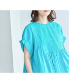 【スタディオ クリップ/studio CLIP】のフロント刺繍ハーフスリーブブラウス 人気、トレンドファッション・服の通販 founy(ファニー) ファッション Fashion レディースファッション Fashion for Women トップス・カットソー Cut & Sew Tops シャツ・ブラウス・オフィスカジュアル Elegant Blouses & Button-Ups ギャザー Gathered, Ruffled バランス Balance, Style Balance フロント Front, Front Design 夏 Summer thumbnail ターコイズ85|ID: prp329100004622852 ipo3291000000033297033