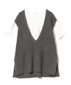 【ビームス ハート/BEAMS HEART】のVネックニットベスト * Tシャツ(セットアイテム) CHARCOAL×OFF|ID: prp329100004622888 ipo3291000000033649052
