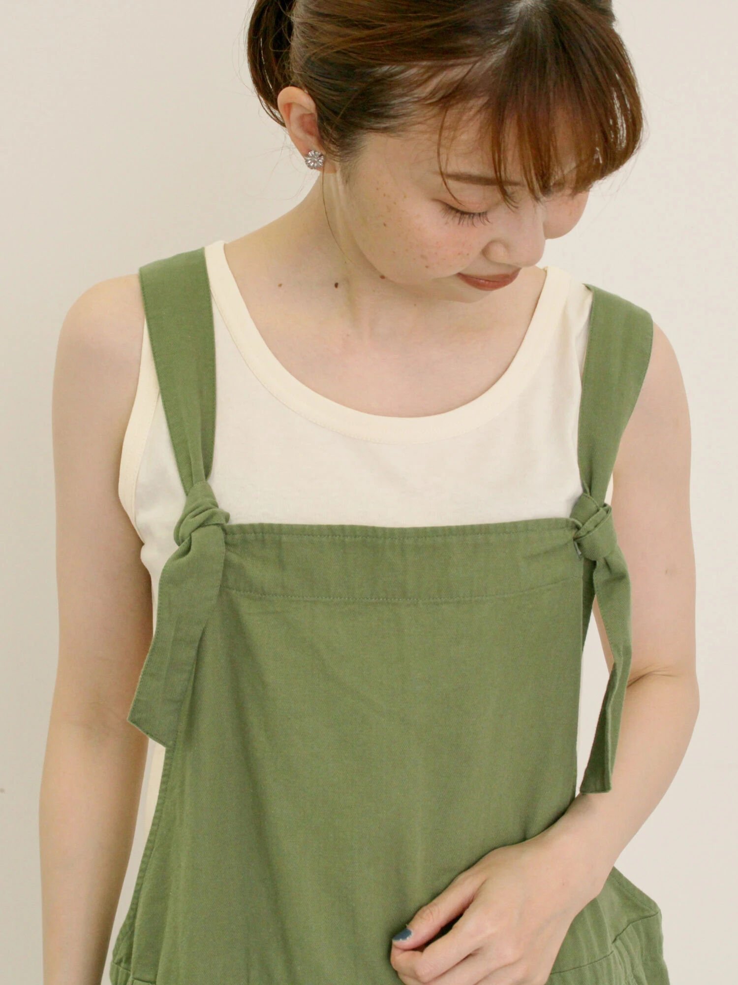 【サマンサモスモス/Samansa Mos2】の【USAコットン】ノースリーブ インテリア・キッズ・メンズ・レディースファッション・服の通販 founy(ファニー) 　ファッション　Fashion　レディースファッション　Fashion for Women　トップス・カットソー　Cut & Sew Tops　キャミソール&ノースリーブ　Camisoles & Sleeveless Tops　おすすめ　Recommended / Our Picks　ノースリーブ　Sleeveless, No-Sleeve　ワンポイント　One Point, Statement Accent　キナリ|ID: prp329100004622905 ipo3291000000033673186