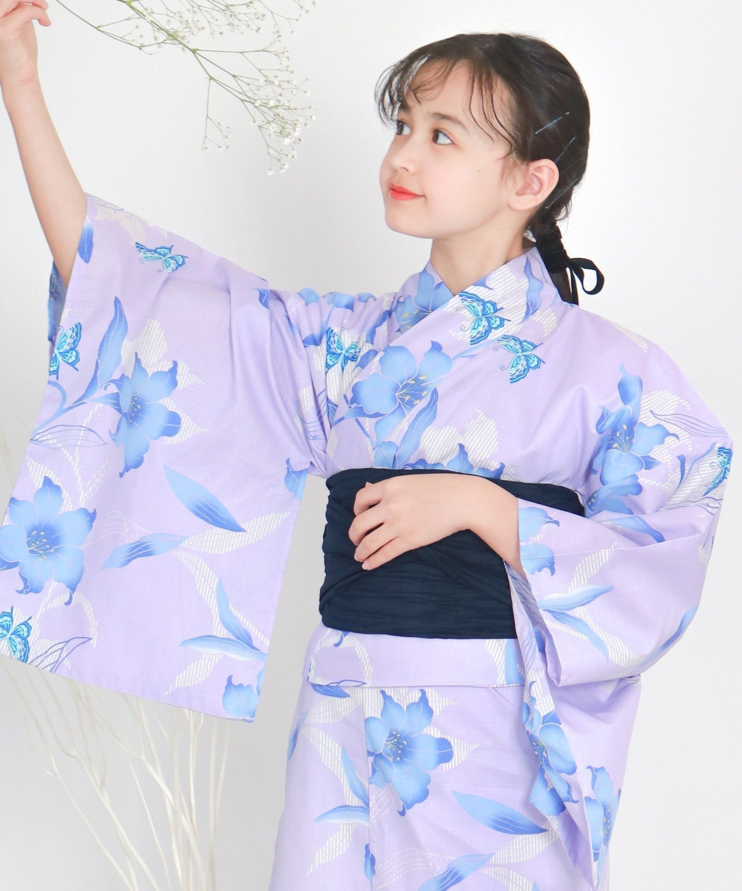 【その他のブランド/Other】の簡単着付け セパレート 浴衣 女の子 3点セット( セパレート浴衣 + 帯 + 下駄 ) インテリア・キッズ・メンズ・レディースファッション・服の通販 founy(ファニー) 　ファッション　Fashion　キッズファッション　Fashion for Kids　おすすめ　Recommended / Our Picks　セパレート　Separate, Two-Piece　夏　Summer　定番　Standard, Basic Item　6.胡蝶の夢|ID: prp329100004623009 ipo3291000000033461509