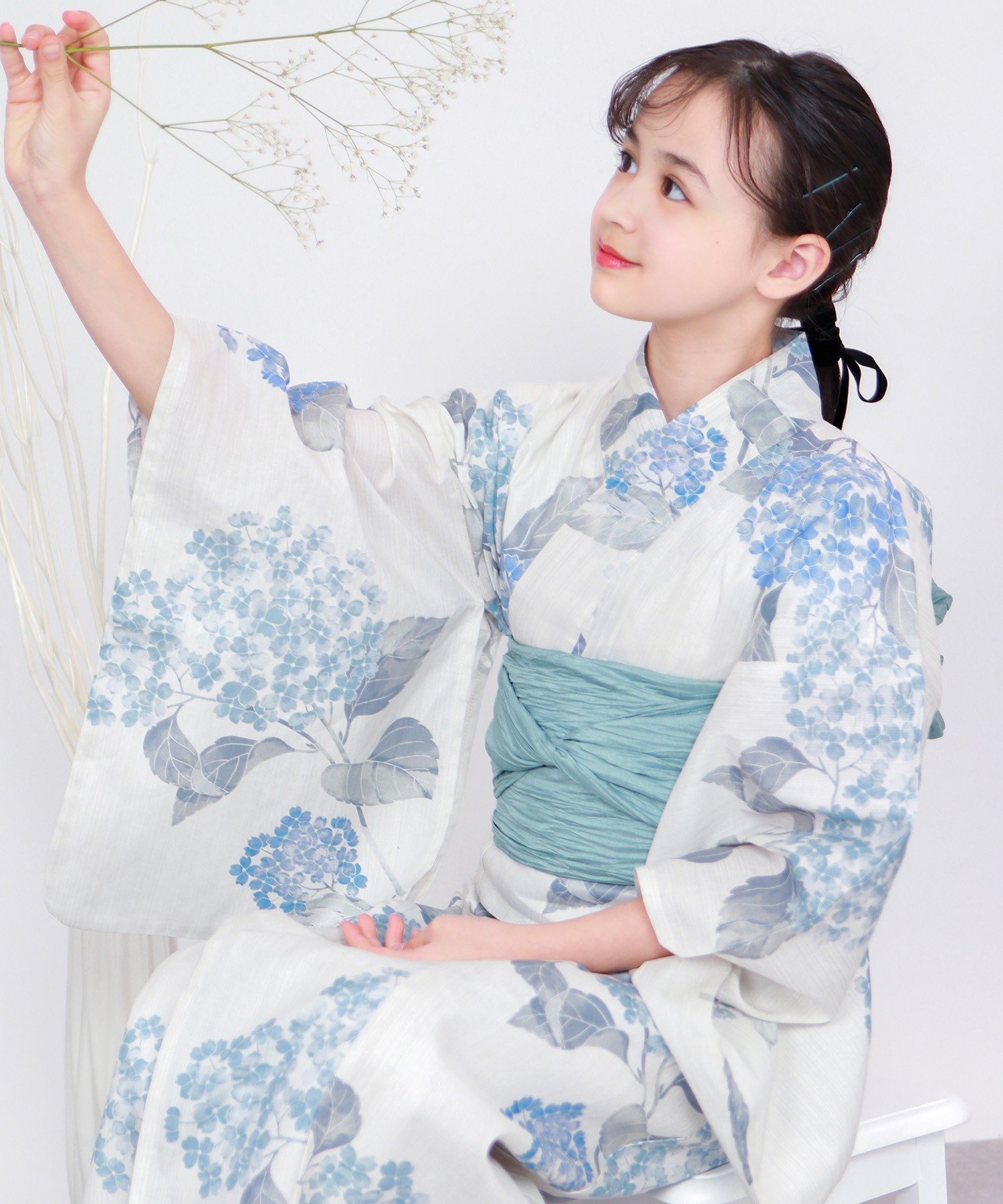 【その他のブランド/Other】の簡単着付け セパレート 浴衣 女の子 3点セット( セパレート浴衣 + 帯 + 下駄 ) インテリア・キッズ・メンズ・レディースファッション・服の通販 founy(ファニー) 　ファッション　Fashion　キッズファッション　Fashion for Kids　おすすめ　Recommended / Our Picks　セパレート　Separate, Two-Piece　夏　Summer　定番　Standard, Basic Item　9.清廉の浮世かすれ|ID: prp329100004623009 ipo3291000000033461514