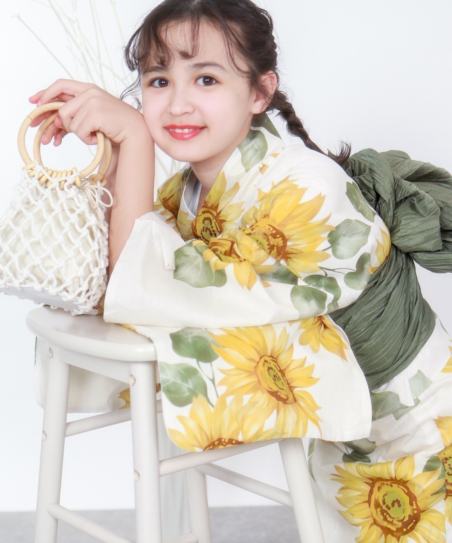 【その他のブランド/Other】の簡単着付け セパレート 浴衣 女の子 3点セット( セパレート浴衣 + 帯 + 下駄 ) インテリア・キッズ・メンズ・レディースファッション・服の通販 founy(ファニー) 　ファッション　Fashion　キッズファッション　Fashion for Kids　おすすめ　Recommended / Our Picks　セパレート　Separate, Two-Piece　夏　Summer　定番　Standard, Basic Item　12.泡沫向日葵|ID: prp329100004623009 ipo3291000000033461517