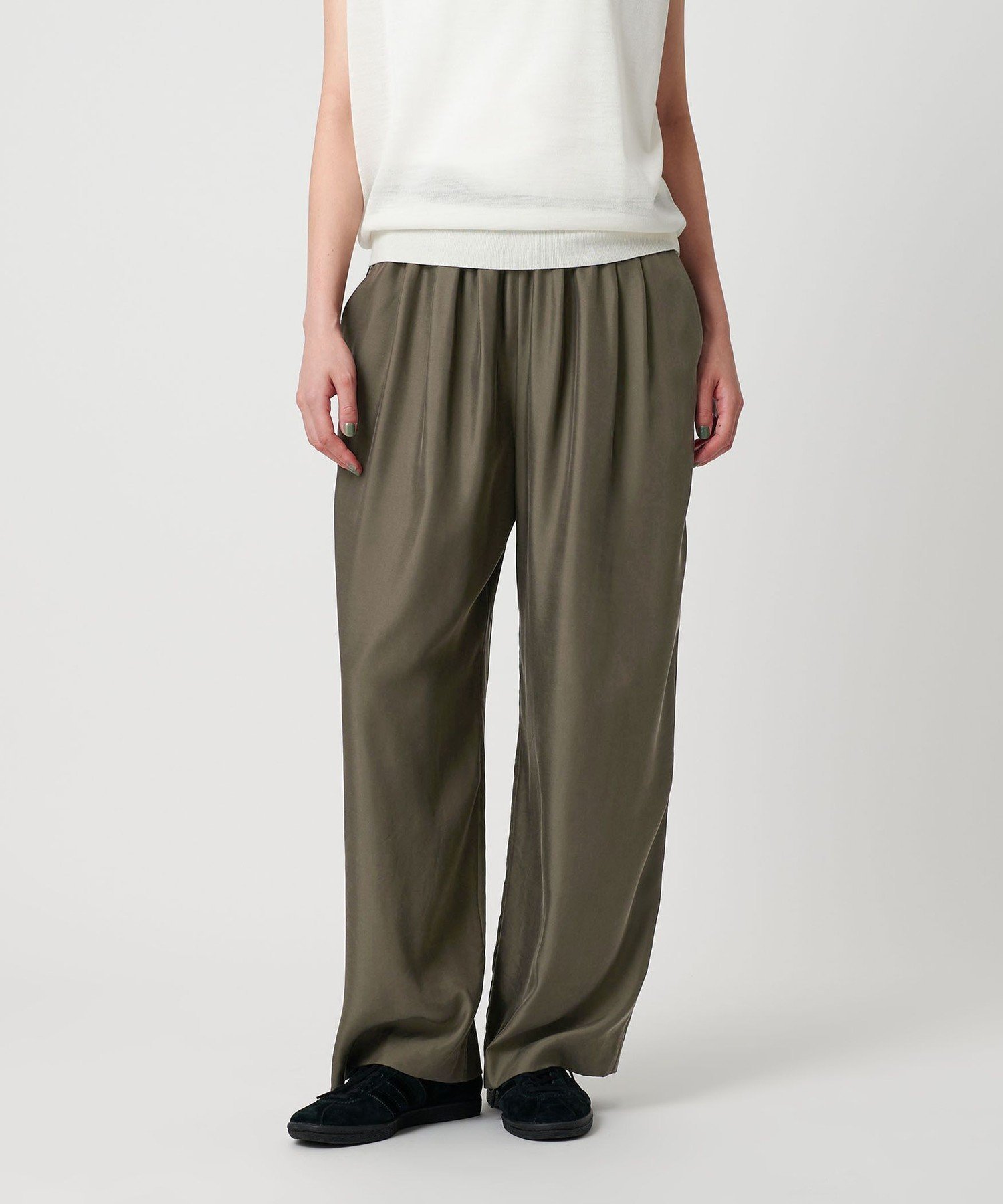 【ビューティ&ユース ユナイテッドアローズ/BEAUTY&YOUTH / UNITED ARROWS】のタックギャザー ワイドパンツ -ウォッシャブル- 人気、トレンドファッション・服の通販 founy(ファニー) 　ファッション　Fashion　レディースファッション　Fashion for Women　パンツ　Pants & Trousers　ウォッシャブル　Machine Washable　キャップ　Cap, Baseball Cap　キュプラ　Cupro, Eco Fabric　ギャザー　Gathered, Ruffled　コンパクト　Compact, Small Size　スーツ　Suit, Formalwear　タンク　Tank Top, Sleeveless Top　メッシュ　Mesh, Net Fabric　リラックス　Relax, Relaxed Fit　ワイド　Wide, Wide Fit　おすすめ　Recommended / Our Picks　エレガント 上品　Elegant　 other-1|ID: prp329100004623037 ipo3291000000033188449