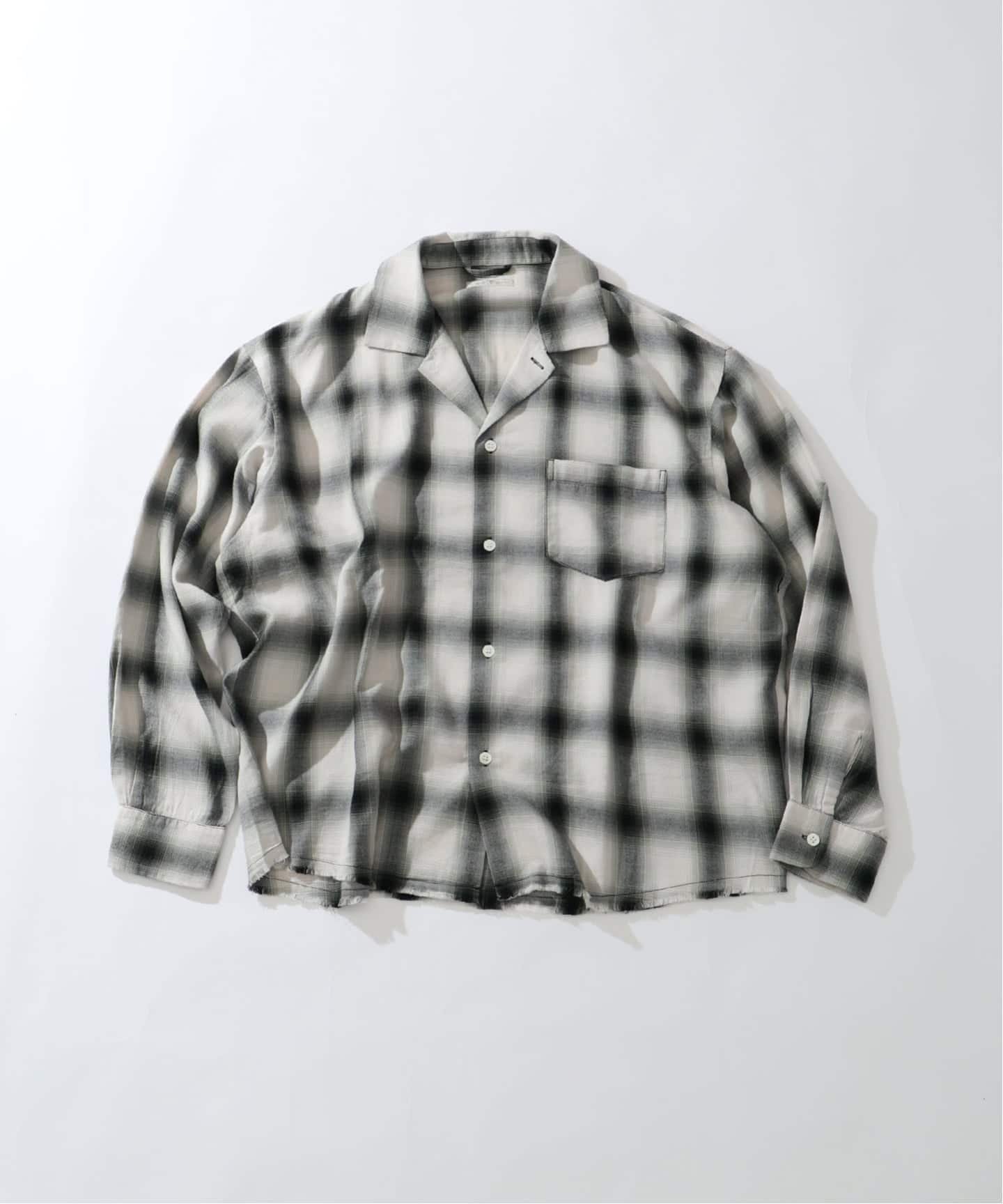 【ジャーナルスタンダード レリューム/JOURNAL STANDARD relume / MEN】のレーヨン アンカット フリンジ チェックシャツ インテリア・キッズ・メンズ・レディースファッション・服の通販 founy(ファニー) 　ファッション　Fashion　メンズファッション　Fashion for Men　とろみ　Fluid, Flowy Fabric　グラデーション　Gradient, Ombre　シンプル　Simple, Minimal　チェック　Check, Plaid, Tartan　トレンド　Trend, Trending Now　バランス　Balance, Style Balance　フリンジ　Fringe, Tassel　リラックス　Relax, Relaxed Fit　人気　Popular, Best Seller　半袖　Short Sleeve, Half Sleeve　ナチュラル|ID: prp329100004623085 ipo3291000000033241427