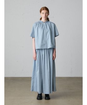 【マーコート/MARcourt】のMidiUmi シャンブレーギャザースカート 人気、トレンドファッション・服の通販 founy(ファニー) ファッション Fashion レディースファッション Fashion for Women スカート Skirts シャンブレー Chambray, Denim-Like Fabric シンプル Simple, Minimal ベーシック Basic, Essential ポケット Pocket, Pocket Detail リラックス Relax, Relaxed Fit ルーズ Loose, Oversized ロング Long, Long-Length ワイド Wide, Wide Fit ワッシャー Washer, Crinkled Finish 無地 Plain, Solid Color |ID:prp329100004623161
