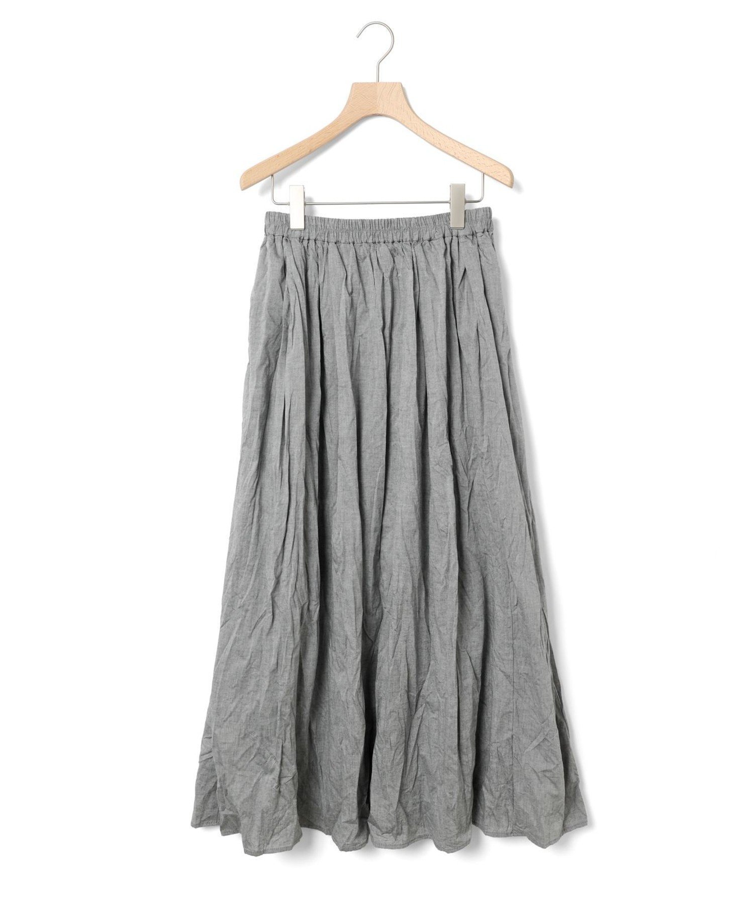 【マーコート/MARcourt】のMidiUmi シャンブレーギャザースカート インテリア・キッズ・メンズ・レディースファッション・服の通販 founy(ファニー) 　ファッション　Fashion　レディースファッション　Fashion for Women　スカート　Skirts　シャンブレー　Chambray, Denim-Like Fabric　シンプル　Simple, Minimal　ベーシック　Basic, Essential　ポケット　Pocket, Pocket Detail　リラックス　Relax, Relaxed Fit　ルーズ　Loose, Oversized　ロング　Long, Long-Length　ワイド　Wide, Wide Fit　ワッシャー　Washer, Crinkled Finish　無地　Plain, Solid Color　ブラック|ID: prp329100004623161 ipo3291000000033190136