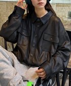 【チャオパニックティピー/CIAOPANIC TYPY】の【UNISEX】レザーシャツジャケット 人気、トレンドファッション・服の通販 founy(ファニー) ファッション Fashion レディースファッション Fashion for Women アウター Coat / Outerwear Collection レディースジャケット・軽アウター Jackets アクセサリー Fashion Accessories インナー Innerwear カットソー Cut and Sewn Top シンプル Simple, Minimal スニーカー Sneakers, Trainers デニム Denim, Jeans Material トレンド Trend, Trending Now 定番 Standard, Basic Item フラップ Flap, Flap Pocket フロント Front, Front Design ブルゾン Blouson, Bomber Jacket ポケット Pocket, Pocket Detail 帽子 Hat, Headwear ミックス Mix, Mixed Style ユニセックス Unisex, Genderless リラックス Relax, Relaxed Fit おすすめ Recommended / Our Picks エレガント 上品 Elegant thumbnail ブラック|ID: prp329100004623260 ipo3291000000033191138