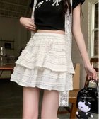 【チェルカ/CERCA】のChiina/Chiina / ランダムティアードミニスカート 人気、トレンドファッション・服の通販 founy(ファニー) ファッション Fashion レディースファッション Fashion for Women スカート Skirts ミニスカート Mini Skirts おすすめ Recommended / Our Picks ショート Short, Short Length スウェット / スエット Sweatshirt, Sweatwear ダウン Down, Puffer トレンド Trend, Trending Now パーカー Hoodie, Parka フリル Frill, Ruffle モチーフ Motif, Design Theme レース Lace, Lace Fabric 今季 This Season, Current Season 再入荷 Restock / Back in Stock thumbnail ホワイト|ID: prp329100004623302 ipo3291000000033191649
