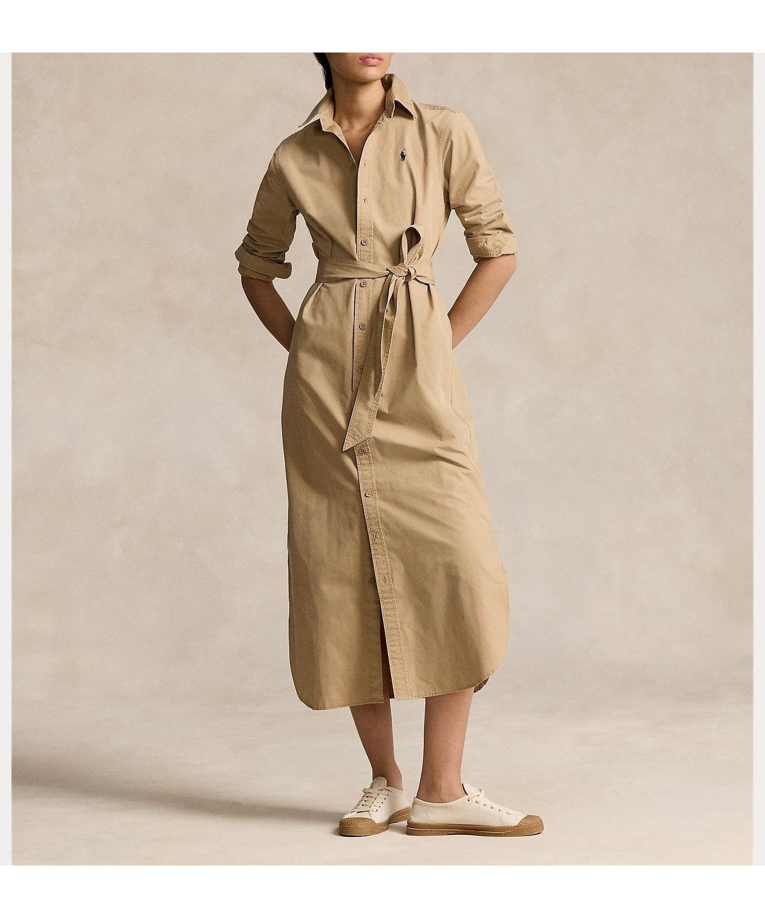 【ラルフローレン/RALPH LAUREN】のベルテッド コットン ミディ シャツドレス 人気、トレンドファッション・服の通販 founy(ファニー) 　ファッション　Fashion　レディースファッション　Fashion for Women　トップス・カットソー　Cut & Sew Tops　シャツ・ブラウス・オフィスカジュアル　Elegant Blouses & Button-Ups　ワンピース　Dresses　フォーマル・パーティードレス・結婚式用ドレス　Elegant & Casual Dresses　カフス　Cuff Design　ストレート　Straight, Straight Cut　スリット　Slit, Slit Detail　ドレス　Dress, One-Piece　長袖　Long Sleeve, Full Sleeve　フィット　Fit, Slim Fit　プリーツ　Pleats, Pleated　ボックス　Boxy, Box Shape　ヨーク　Yoke, Yoke Design　ラウンド　Round, Round Neck　 other-1|ID: prp329100004623364 ipo3291000000033192119
