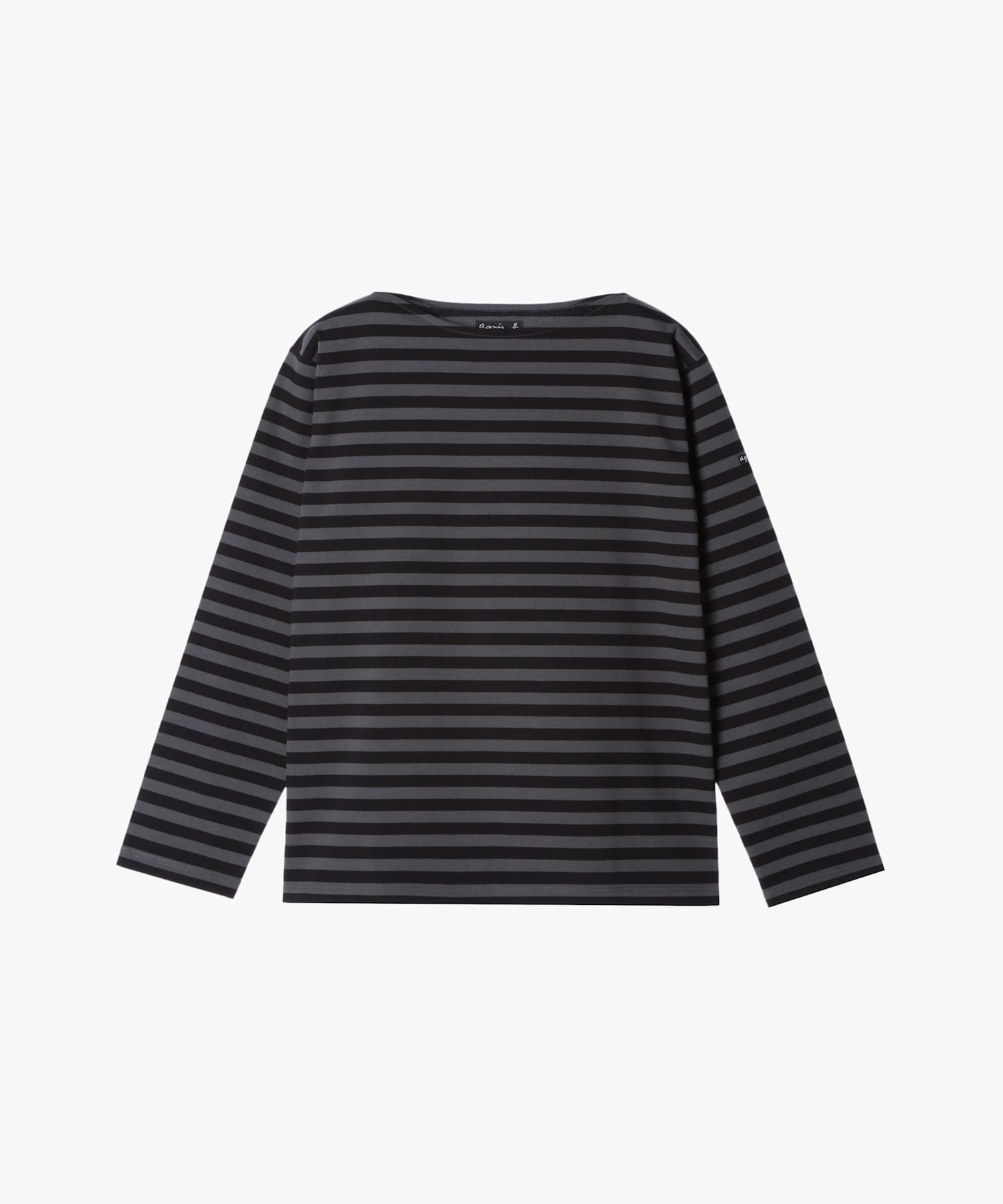 【アニエスベー ファム/agnes b. FEMME】の【ユニセックス】WEB限定 J008 ボーダーTシャツ インテリア・キッズ・メンズ・レディースファッション・服の通販 founy(ファニー) 　ファッション　Fashion　レディースファッション　Fashion for Women　トップス・カットソー　Cut & Sew Tops　シャツ・ブラウス・オフィスカジュアル　Elegant Blouses & Button-Ups　ロングTシャツ・Tシャツ　Longline T-Shirts & Tees　コレクション　Collection, Seasonal Line　シンプル　Simple, Minimal　バスク　Basque, Basque Style　ベーシック　Basic, Essential　ボーダー　Border, Stripe　半袖　Short Sleeve, Half Sleeve　定番　Standard, Basic Item　長袖　Long Sleeve, Full Sleeve　グレー系その他|ID: prp329100004623405 ipo3291000000033571070
