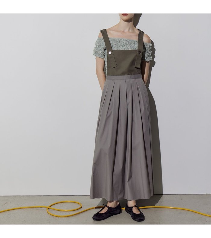 【ルシェル ブルー/LE CIEL BLEU】のバイカラージャンパースカート / Bi-Color Jumper Skirt インテリア・キッズ・メンズ・レディースファッション・服の通販 founy(ファニー) https://founy.com/ ファッション Fashion レディースファッション Fashion for Women スカート Skirts シルバー Silver, Metallic Silver タンク Tank Top, Sleeveless Top ポケット Pocket, Pocket Detail |ID: prp329100004623414 ipo3291000000033192828
