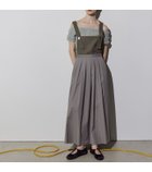 【ルシェル ブルー/LE CIEL BLEU】のバイカラージャンパースカート / Bi-Color Jumper Skirt カーキ|ID: prp329100004623414 ipo3291000000033192829