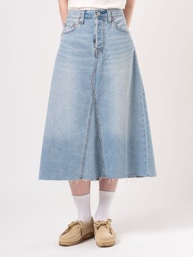 【リーバイス/Levis】のハイライズ Aラインスカート ライトインディゴ 人気、トレンドファッション・服の通販 founy(ファニー) ファッション Fashion レディースファッション Fashion for Women スカート Skirts Aライン・フレアスカート A-Line & Flared Skirts スニーカー Sneakers, Trainers デニム Denim, Jeans Material ハイライズ High Rise, High Waist |ID:prp329100004623415