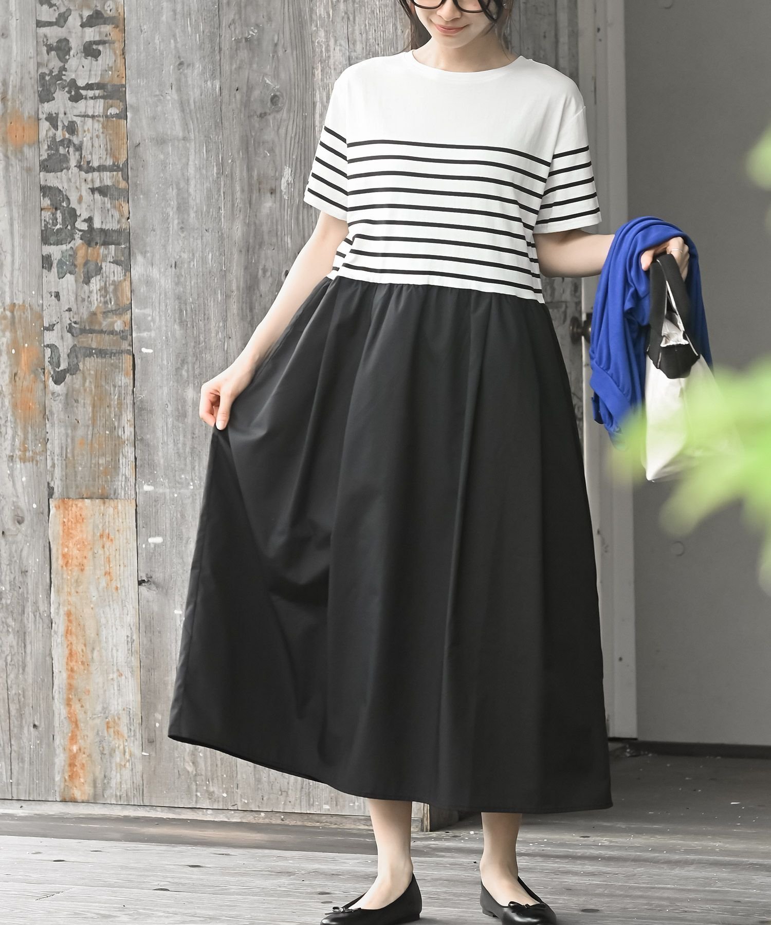 【アールピーエス/rps】のパネルボーダー切替ワンピース 人気、トレンドファッション・服の通販 founy(ファニー) 　ファッション　Fashion　レディースファッション　Fashion for Women　ワンピース　Dresses　ドッキング　Docking, Mixed Material　ボーダー　Border, Stripe　ポケット　Pocket, Pocket Detail　切替　Switching, Contrast Panel　 other-1|ID: prp329100004623430 ipo3291000000033193094