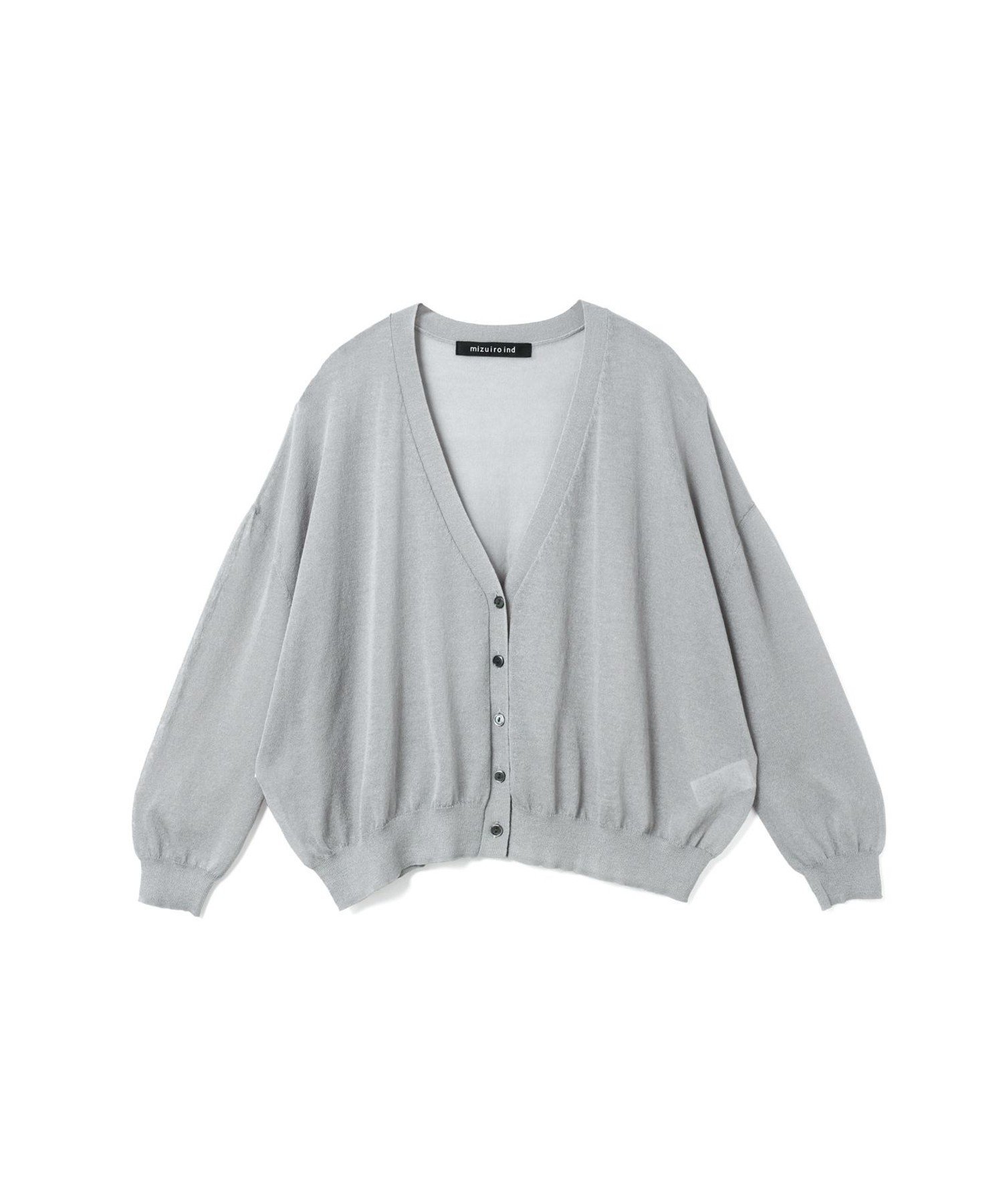 【マーコート/MARcourt】のmizuiro ind Vネックワイドカーディガン インテリア・キッズ・メンズ・レディースファッション・服の通販 founy(ファニー) 　ファッション　Fashion　レディースファッション　Fashion for Women　トップス・カットソー　Cut & Sew Tops　カーディガン・羽織り　Layered Style Cardigans　Vネックトップス　V-Neck Tops / V-Cut Neckline Shirts　カーディガン　Cardigan, Knitwear　ベーシック　Basic, Essential　ポケット　Pocket, Pocket Detail　ワイド　Wide, Wide Fit　夏　Summer　無地　Plain, Solid Color　長袖　Long Sleeve, Full Sleeve　グレー|ID: prp329100004623546 ipo3291000000033677081
