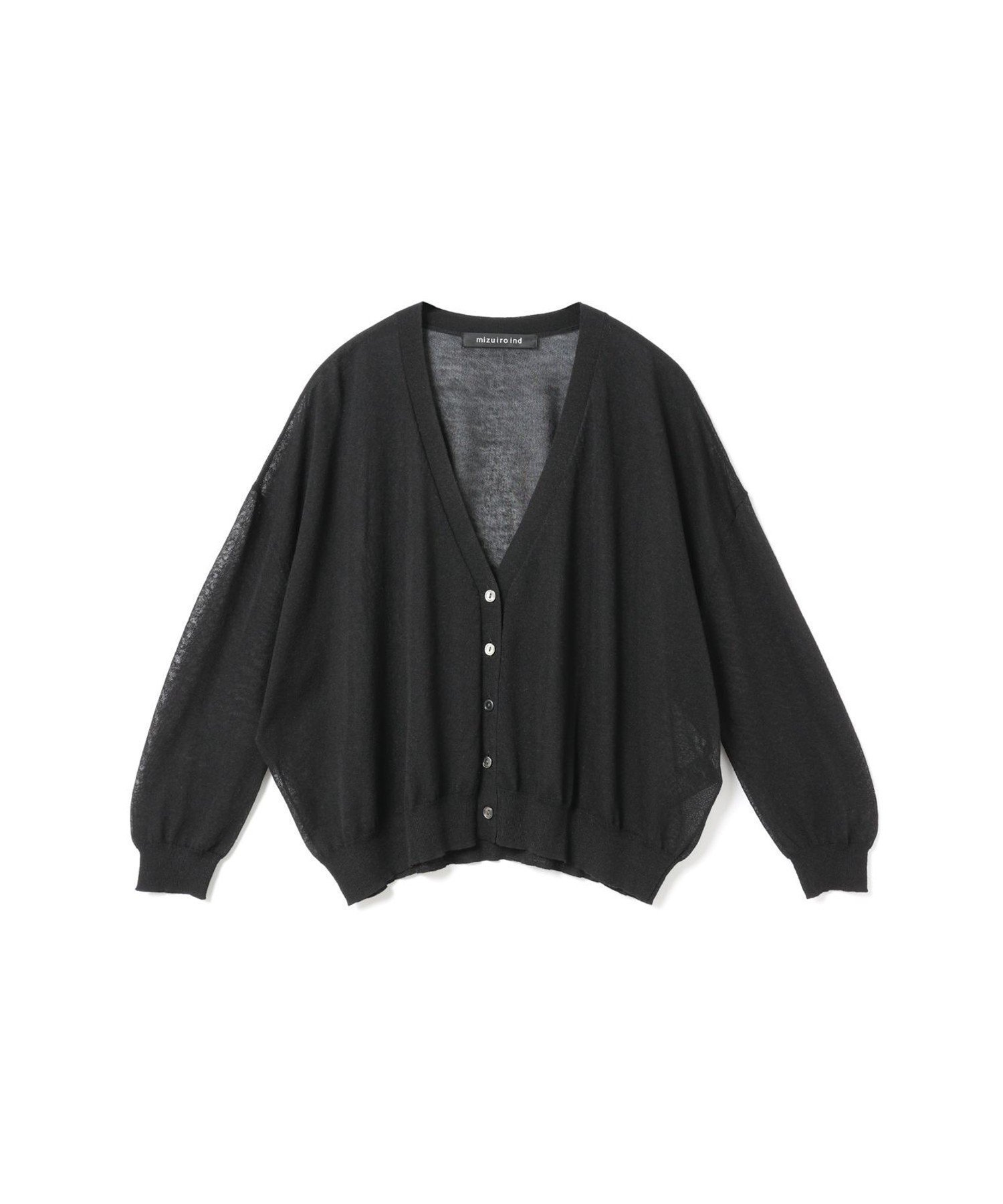 【マーコート/MARcourt】のmizuiro ind Vネックワイドカーディガン インテリア・キッズ・メンズ・レディースファッション・服の通販 founy(ファニー) 　ファッション　Fashion　レディースファッション　Fashion for Women　トップス・カットソー　Cut & Sew Tops　カーディガン・羽織り　Layered Style Cardigans　Vネックトップス　V-Neck Tops / V-Cut Neckline Shirts　カーディガン　Cardigan, Knitwear　ベーシック　Basic, Essential　ポケット　Pocket, Pocket Detail　ワイド　Wide, Wide Fit　夏　Summer　無地　Plain, Solid Color　長袖　Long Sleeve, Full Sleeve　ブラック|ID: prp329100004623546 ipo3291000000033677084