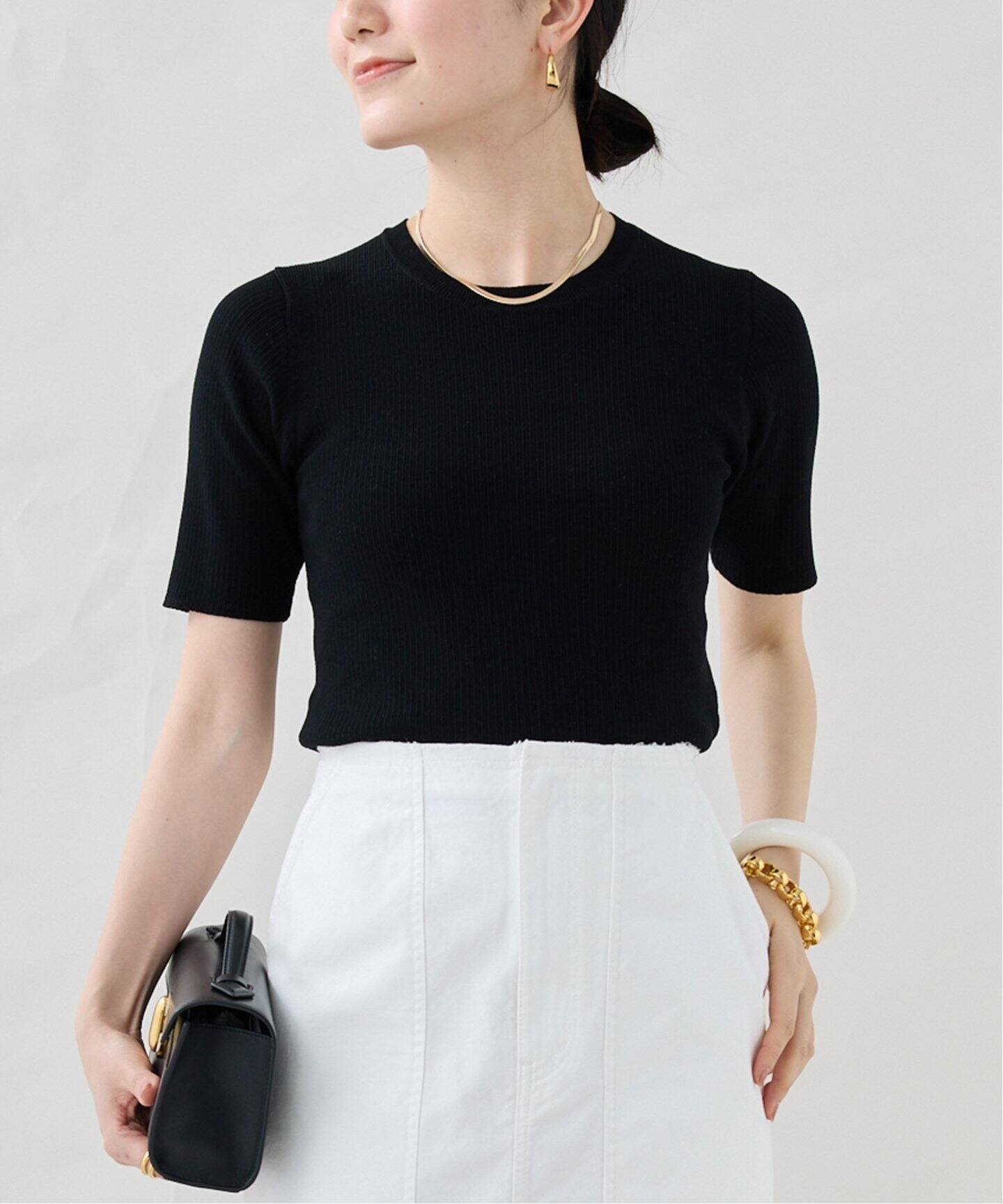 【ヴェルメイユ パー イエナ/VERMEIL par iena】のDINER Random rib プルオーバー インテリア・キッズ・メンズ・レディースファッション・服の通販 founy(ファニー) 　ファッション　Fashion　レディースファッション　Fashion for Women　トップス・カットソー　Cut & Sew Tops　カジュアルプルオーバー・ニットトップス　Pullovers & Knit Tops / Casual Pullovers　2025年　2025　2025春夏・S/S　Spring/Summer 2025 SS25　シンプル　Simple, Minimal　ボトム　Bottoms, Lower Wear　ランダム　Random, Irregular　ブラック|ID: prp329100004623565 ipo3291000000033195981