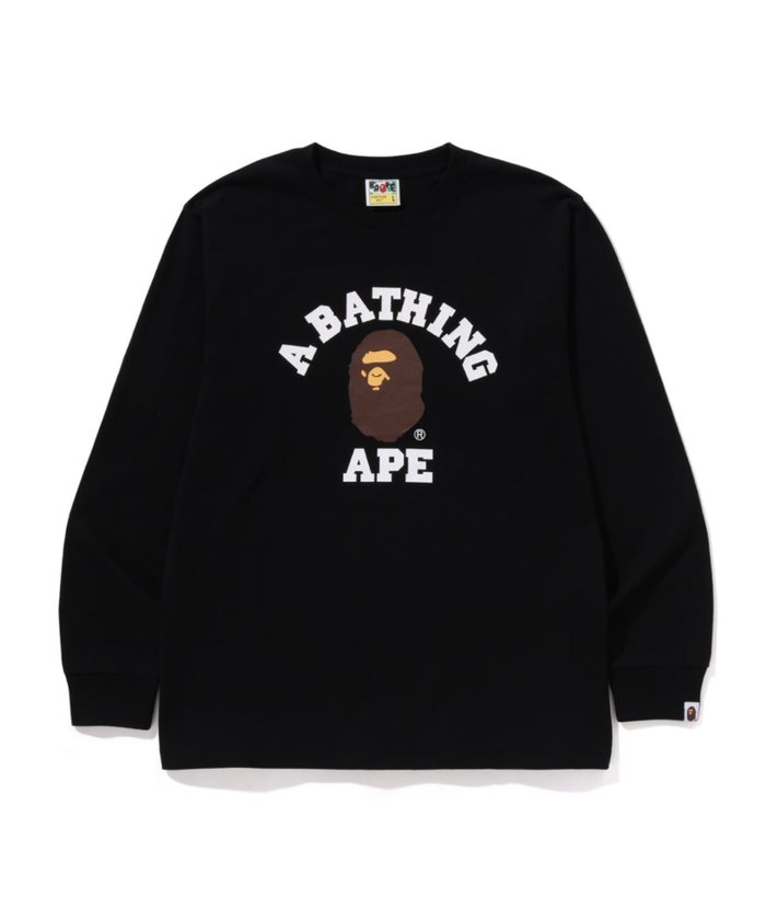 【アベイシングエイプ/A BATHING APE / MEN】のCOLLEGE LS TEE インテリア・キッズ・メンズ・レディースファッション・服の通販 founy(ファニー) https://founy.com/ ファッション Fashion メンズファッション Fashion for Men インナー Innerwear スリーブ Sleeve, Long Sleeve / Short Sleeve フロント Front, Front Design プリント Print, Printed Pattern ラバー Rubber, Rubber Sole ロング Long, Long-Length |ID: prp329100004623585 ipo3291000000033840128