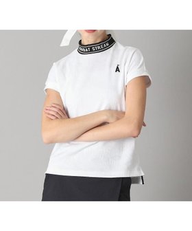 【アダバット/adabat】のロゴジャカードモックネックT 人気、トレンドファッション・服の通販 founy(ファニー) ファッション Fashion レディースファッション Fashion for Women 軽量 Lightweight, Ultra Light シンプル Simple, Minimal ジャカード／ジャガード Jacquard, Woven Pattern スタイリッシュ Stylish, Fashionable ストレッチ Stretch, Stretchy Fabric スリーブ Sleeve, Long Sleeve / Short Sleeve トレンド Trend, Trending Now フィット Fit, Slim Fit フレンチ French, French Style おすすめ Recommended / Our Picks エレガント 上品 Elegant ゴルフ Golf |ID:prp329100004623667