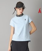 【アダバット/adabat】のロゴジャカードモックネックT 人気、トレンドファッション・服の通販 founy(ファニー) ファッション Fashion レディースファッション Fashion for Women 軽量 Lightweight, Ultra Light シンプル Simple, Minimal ジャカード／ジャガード Jacquard, Woven Pattern スタイリッシュ Stylish, Fashionable ストレッチ Stretch, Stretchy Fabric スリーブ Sleeve, Long Sleeve / Short Sleeve トレンド Trend, Trending Now フィット Fit, Slim Fit フレンチ French, French Style おすすめ Recommended / Our Picks エレガント 上品 Elegant ゴルフ Golf thumbnail ブルー|ID: prp329100004623667 ipo3291000000033197524