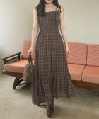 【マジェスティック レゴン/MAJESTIC LEGON】のバイカラーリボンキャミワンピース 人気、トレンドファッション・服の通販 founy(ファニー) ファッション Fashion レディースファッション Fashion for Women ワンピース Dresses キャミソールワンピース Camisole Dresses キャミワンピース Cami Dress, Slip Dress ギャザー Gathered, Ruffled ティアード Tiered, Tiered Style フィット Fit, Slim Fit リボン Ribbon, Bow ロング Long, Long-Length 羽織 Haori, Light Jacket thumbnail ブラウン柄|ID: prp329100004623738 ipo3291000000033610835
