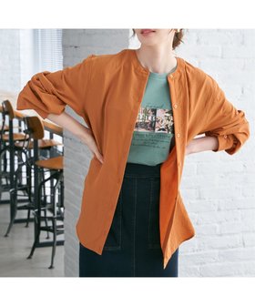 【イッカ/ikka】の【親子コーデ】マルチWAYバンドカラーシャツ 人気、トレンドファッション・服の通販 founy(ファニー) ファッション Fashion レディースファッション Fashion for Women トップス・カットソー Cut & Sew Tops シャツ・ブラウス・オフィスカジュアル Elegant Blouses & Button-Ups おすすめ Recommended / Our Picks ブラウジング Blouson Silhouette, Cinched Waist |ID:prp329100004623743