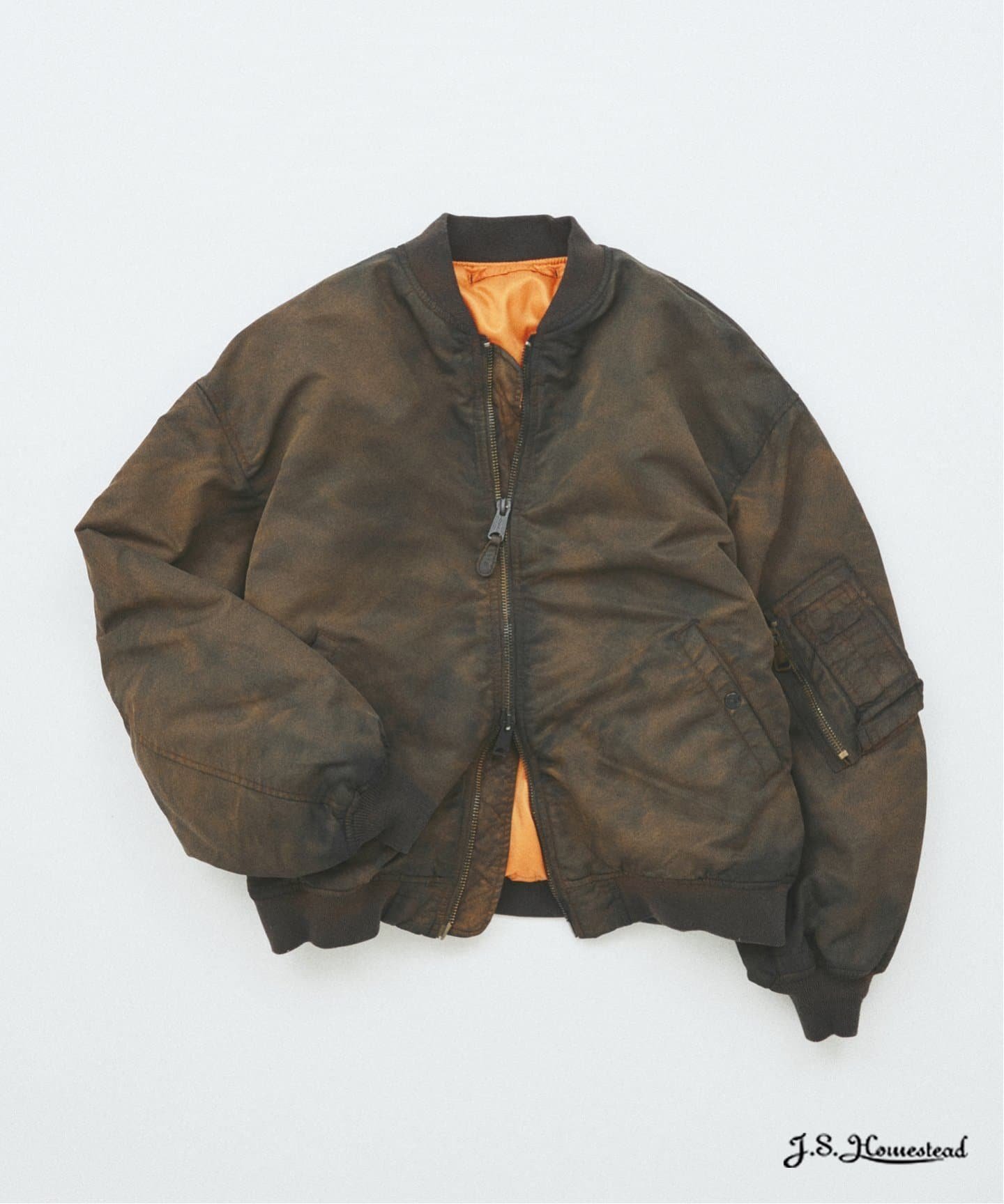【ジャーナルスタンダード/JOURNAL STANDARD / MEN】のJ.S.Homestead / ダークリー MA-1 インテリア・キッズ・メンズ・レディースファッション・服の通販 founy(ファニー) 　ファッション　Fashion　メンズファッション　Fashion for Men　オレンジ　Orange　ヴィンテージ　Vintage Style　ブルゾン　Blouson, Bomber Jacket　ポケット　Pocket, Pocket Detail　リアル　Real, Realistic　ブラック|ID: prp329100004623753 ipo3291000000033198264