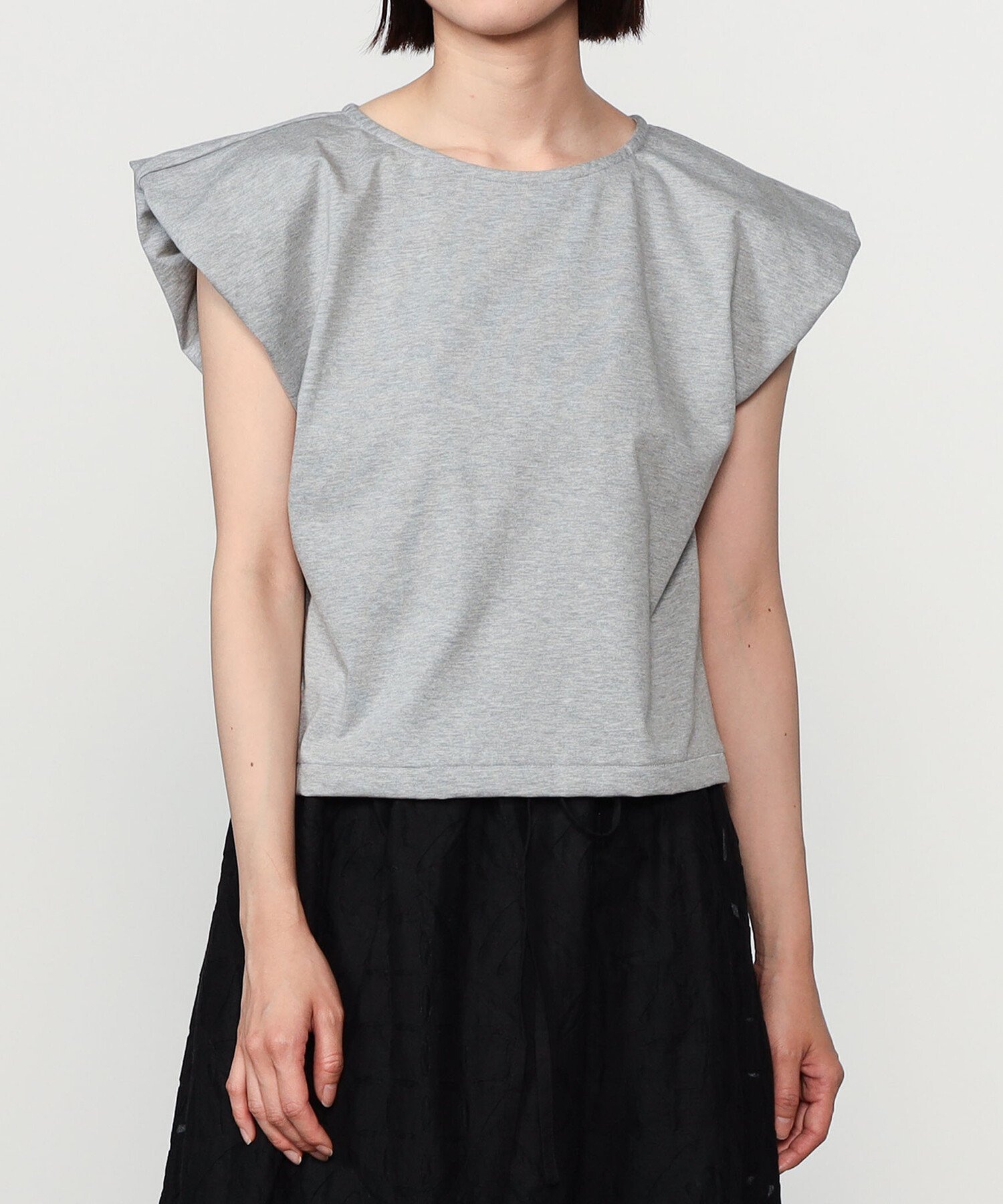 【ビショップ/Bshop】のフレンチパフスリーブカットソー WOMEN インテリア・キッズ・メンズ・レディースファッション・服の通販 founy(ファニー) 　ファッション　Fashion　レディースファッション　Fashion for Women　トップス・カットソー　Cut & Sew Tops　カットソー・ベーシックTシャツ　Cut-and-Sewn Tops / Stretch Tees & Basics　カットソー　Cut and Sewn Top　GREY|ID: prp329100004623765 ipo3291000000033198366