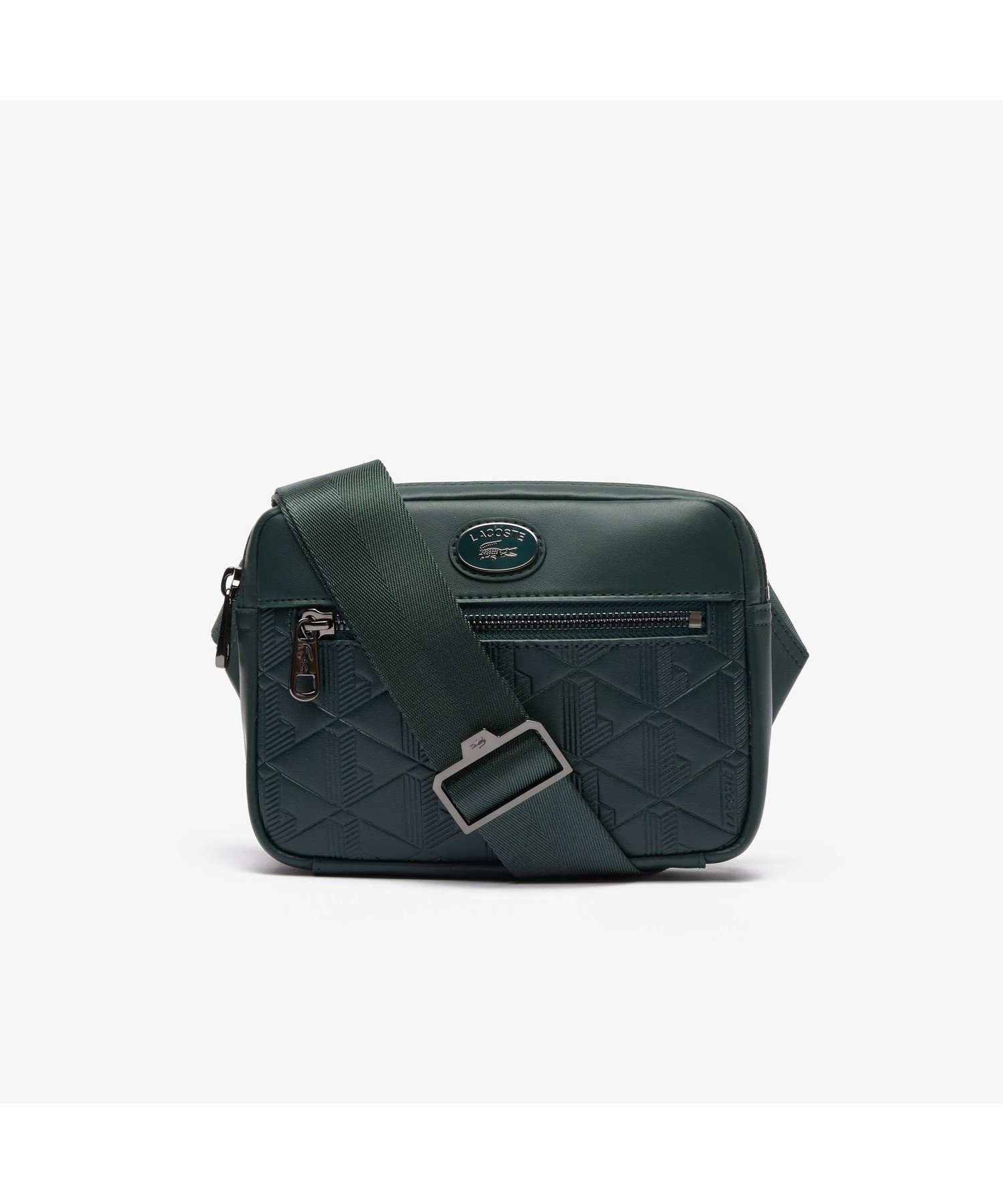 【ラコステ/LACOSTE / MEN】のモノグラム レザーモノグラムリポーターバッグ インテリア・キッズ・メンズ・レディースファッション・服の通販 founy(ファニー) 　ファッション　Fashion　メンズファッション　Fashion for Men　バッグ　Bags　スタイリッシュ　Stylish, Fashionable　トレンド　Trend, Trending Now　ボックス　Boxy, Box Shape　ダークグリーン|ID: prp329100004623771 ipo3291000000033198490