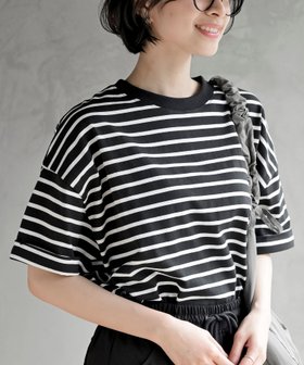 【アールピーエス/rps】のターンバックボーダードルマンプルオーバー 人気、トレンドファッション・服の通販 founy(ファニー) ファッション Fashion レディースファッション Fashion for Women トップス・カットソー Cut & Sew Tops カジュアルプルオーバー・ニットトップス Pullovers & Knit Tops / Casual Pullovers バッグ Bags カットソー Cut and Sewn Top シンプル Simple, Minimal トレンド Trend, Trending Now ドロップ Drop Shoulder, Dropped Style ベーシック Basic, Essential ボーダー Border, Stripe ミックス Mix, Mixed Style |ID:prp329100004623794