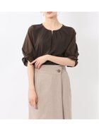 【タカキュー/TAKA-Q】のシルケットポンチ ビジュー付き 半袖プルオーバー 35こげ茶|ID: prp329100004623796 ipo3291000000033568141