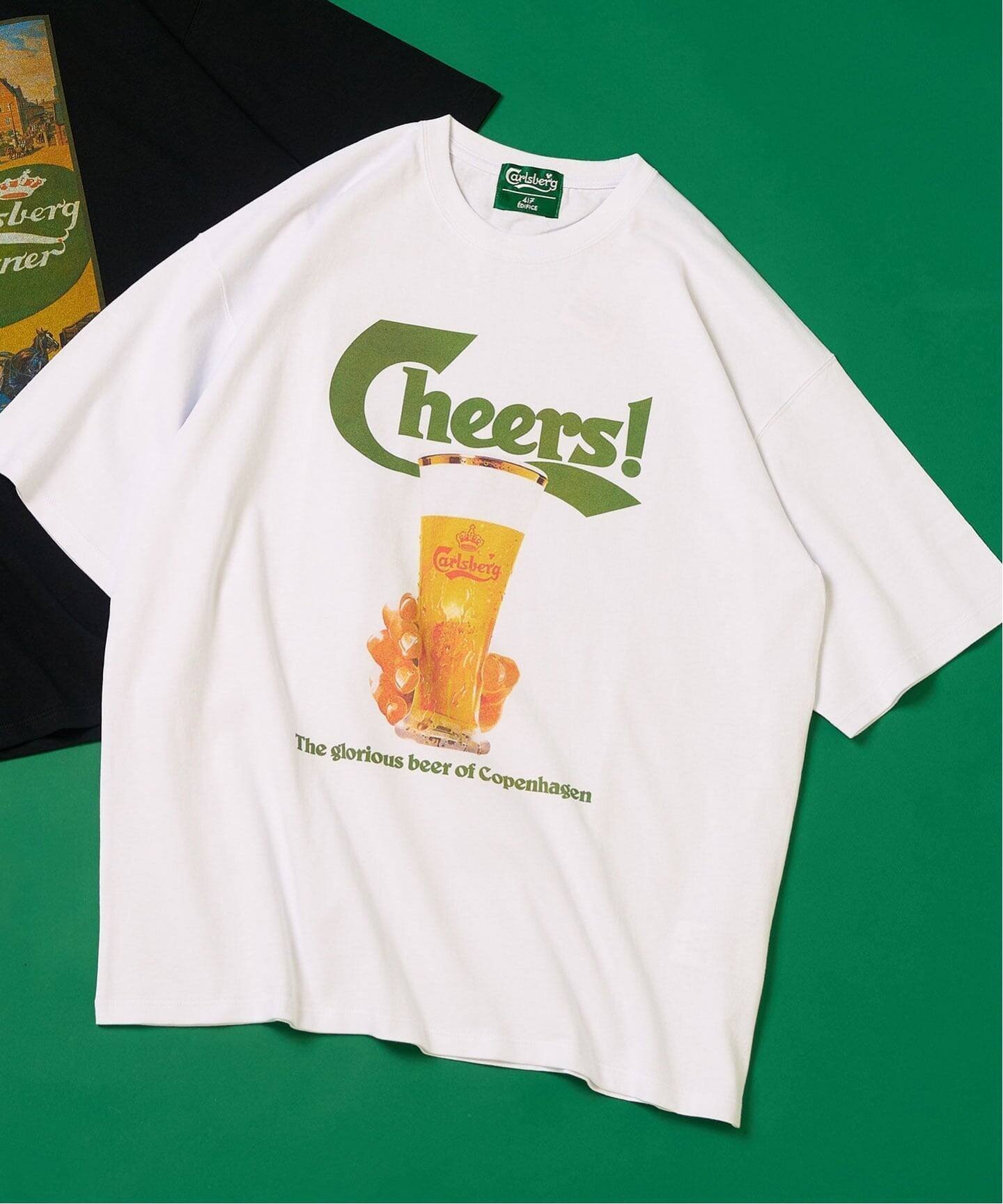 【フォーワンセブン バイ エディフィス/417 by EDIFICE / MEN】のCARLSBERG * 417 GRAPHIC Tシャツ インテリア・キッズ・メンズ・レディースファッション・服の通販 founy(ファニー) 　ファッション　Fashion　メンズファッション　Fashion for Men　コレクション　Collection, Seasonal Line　サッカー　Seersucker, Summer Fabric　ホワイト A|ID: prp329100004623806 ipo3291000000033198984