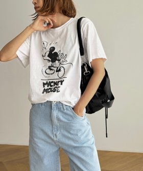 【キャナルジーン/CANAL JEAN】のEl mar びっくりミッキーTシャツ 人気、トレンドファッション・服の通販 founy(ファニー) ファッション Fashion レディースファッション Fashion for Women トップス・カットソー Cut & Sew Tops シャツ・ブラウス・オフィスカジュアル Elegant Blouses & Button-Ups ロングTシャツ・Tシャツ Longline T-Shirts & Tees おすすめ Recommended / Our Picks ダメージ Distressed, Destroyed デニム Denim, Jeans Material プリント Print, Printed Pattern ボトム Bottoms, Lower Wear 半袖 Short Sleeve, Half Sleeve 夏 Summer |ID:prp329100004623835