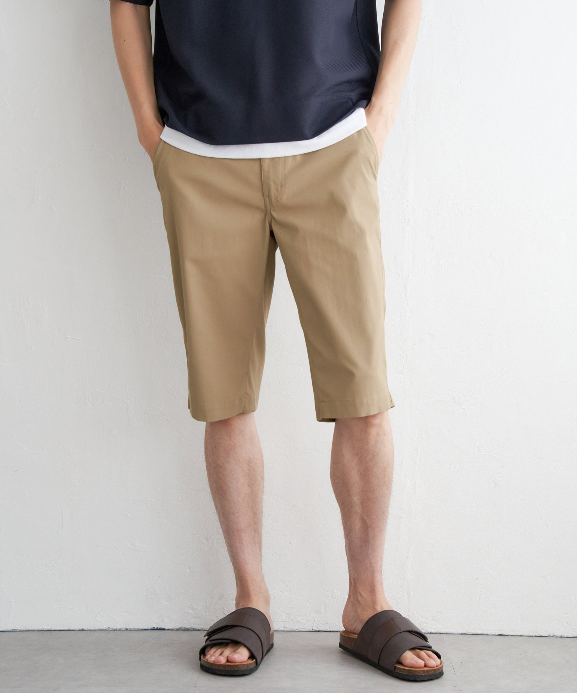【イッカ/ikka / MEN】の【親子コーデ】6.5分丈ドビーイージーハーフパンツ インテリア・キッズ・メンズ・レディースファッション・服の通販 founy(ファニー) 　ファッション　Fashion　メンズファッション　Fashion for Men　ボトムス　Bottoms　ハーフパンツ・ショートパンツ　Shorts & Half Pants　おすすめ　Recommended / Our Picks　シャーリング　Shirring, Ruched　リラックス　Relax, Relaxed Fit　ベージュ|ID: prp329100004623839 ipo3291000000033199392