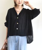 【シップス フォー ウィメン/SHIPS】の【WEB限定】 手洗い可能 シアー Vネック フレア シャツ カーディガン 人気、トレンドファッション・服の通販 founy(ファニー) ファッション Fashion レディースファッション Fashion for Women トップス・カットソー Cut & Sew Tops カーディガン・羽織り Layered Style Cardigans シャツ・ブラウス・オフィスカジュアル Elegant Blouses & Button-Ups Vネックトップス V-Neck Tops / V-Cut Neckline Shirts カットソー Cut and Sewn Top カーディガン Cardigan, Knitwear ギャザー Gathered, Ruffled シアー Sheer, See-Through タンク Tank Top, Sleeveless Top バルーン Balloon, Balloon Silhouette フレア Flare, Flared ポケット Pocket, Pocket Detail メタル Metal, Metal Parts 夏 Summer ビジネス 仕事 通勤 Business / Work / Commuting 2025年 2025 2025-2026秋冬・A/W Autumn/Winter 2025–26 AW25–26 thumbnail ブラック|ID: prp329100004623948 ipo3291000000034541542