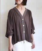 【シップス フォー ウィメン/SHIPS】の【WEB限定】 手洗い可能 シアー Vネック フレア シャツ カーディガン 人気、トレンドファッション・服の通販 founy(ファニー) ファッション Fashion レディースファッション Fashion for Women トップス・カットソー Cut & Sew Tops カーディガン・羽織り Layered Style Cardigans シャツ・ブラウス・オフィスカジュアル Elegant Blouses & Button-Ups Vネックトップス V-Neck Tops / V-Cut Neckline Shirts カットソー Cut and Sewn Top カーディガン Cardigan, Knitwear ギャザー Gathered, Ruffled シアー Sheer, See-Through タンク Tank Top, Sleeveless Top バルーン Balloon, Balloon Silhouette フレア Flare, Flared ポケット Pocket, Pocket Detail メタル Metal, Metal Parts 夏 Summer ビジネス 仕事 通勤 Business / Work / Commuting 2025年 2025 2025-2026秋冬・A/W Autumn/Winter 2025–26 AW25–26 thumbnail ブラウン|ID: prp329100004623948 ipo3291000000034541544