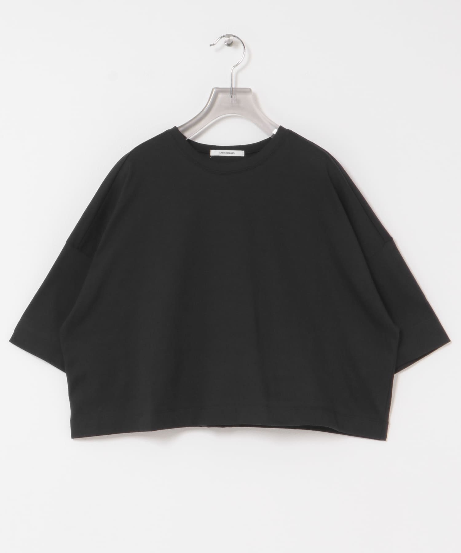 【アーバンリサーチ/URBAN RESEARCH】のハーフスリーブワイドカットソー インテリア・キッズ・メンズ・レディースファッション・服の通販 founy(ファニー) 　ファッション　Fashion　レディースファッション　Fashion for Women　トップス・カットソー　Cut & Sew Tops　カットソー・ベーシックTシャツ　Cut-and-Sewn Tops / Stretch Tees & Basics　2025年　2025　2025春夏・S/S　Spring/Summer 2025 SS25　おすすめ　Recommended / Our Picks　カットソー　Cut and Sewn Top　バランス　Balance, Style Balance　ワイド　Wide, Wide Fit　夏　Summer　S/S・春夏　SS, Spring/Summer, Warm Season　BLACK|ID: prp329100004623972 ipo3291000000033561428