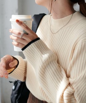 【ディスコート/Discoat】の【リバイバル/26色展開】モチモチリブパイピングハイネック《WEB限定》 人気、トレンドファッション・服の通販 founy(ファニー) ファッション Fashion レディースファッション Fashion for Women シンプル Simple, Minimal フィット Fit, Slim Fit |ID:prp329100004623998