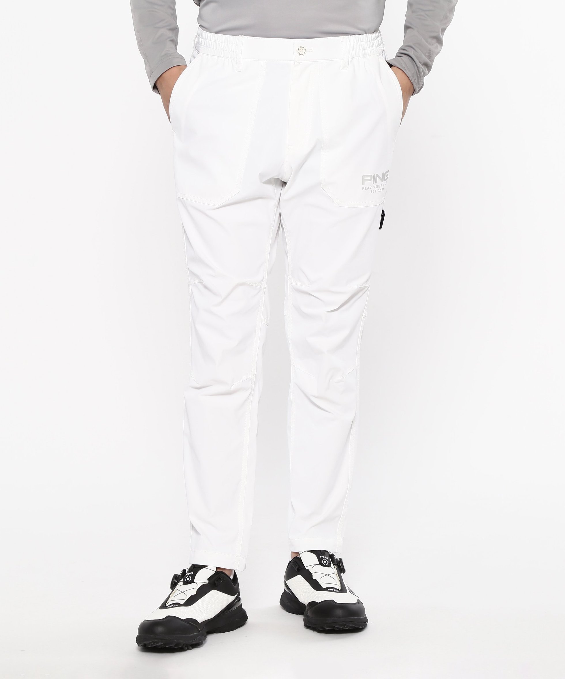 【その他のブランド/Other】の全方向ストレッチドビーテーパードパンツ PERFORMANCE (MENS) インテリア・キッズ・メンズ・レディースファッション・服の通販 founy(ファニー) 　ファッション　Fashion　メンズファッション　Fashion for Men　ボトムス　Bottoms　おすすめ　Recommended / Our Picks　シンプル　Simple, Minimal　ジップ　Zip, Zipper　ストレッチ　Stretch, Stretchy Fabric　ボトム　Bottoms, Lower Wear　ポケット　Pocket, Pocket Detail　ワーク　Workwear, Utility Style　人気　Popular, Best Seller　ホワイト|ID: prp329100004624180 ipo3291000000033204699