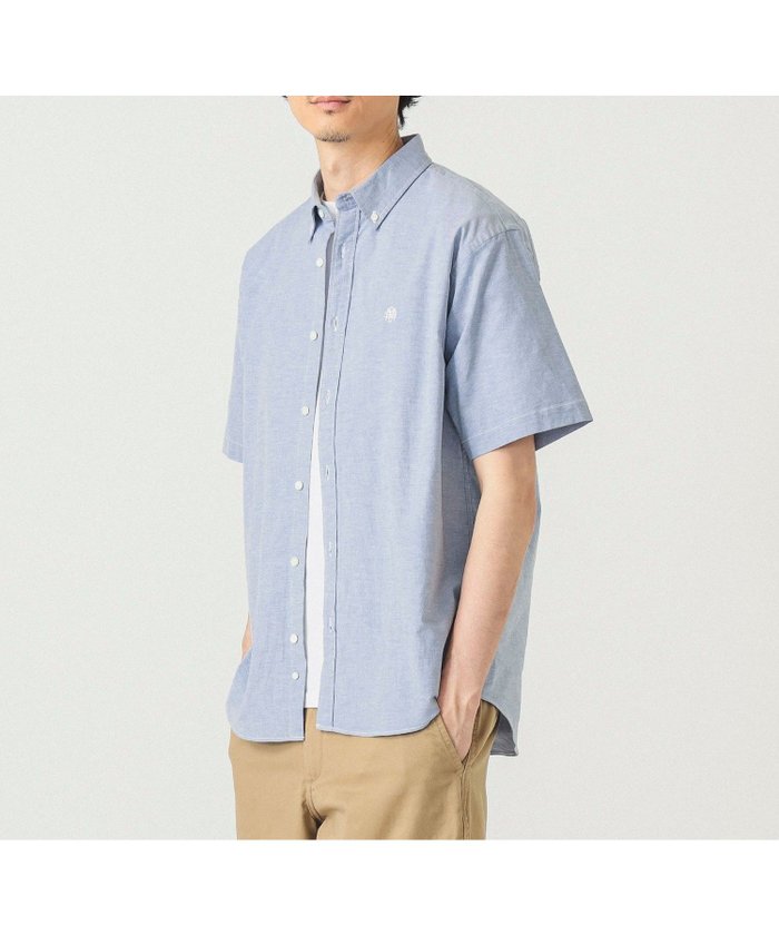 【ビームス/BEAMS / MEN】のストレッチ エンブレム ボタンダウンシャツ 25SS 半袖 メンズ インテリア・キッズ・メンズ・レディースファッション・服の通販 founy(ファニー) https://founy.com/ ファッション Fashion メンズファッション Fashion for Men 2025年 2025 2025春夏・S/S Spring/Summer 2025 SS25 ストレッチ Stretch, Stretchy Fabric フィット Fit, Slim Fit ベーシック Basic, Essential メンズ Men's, Menswear ワンポイント One Point, Statement Accent 半袖 Short Sleeve, Half Sleeve |ID: prp329100004624182 ipo3291000000033204736