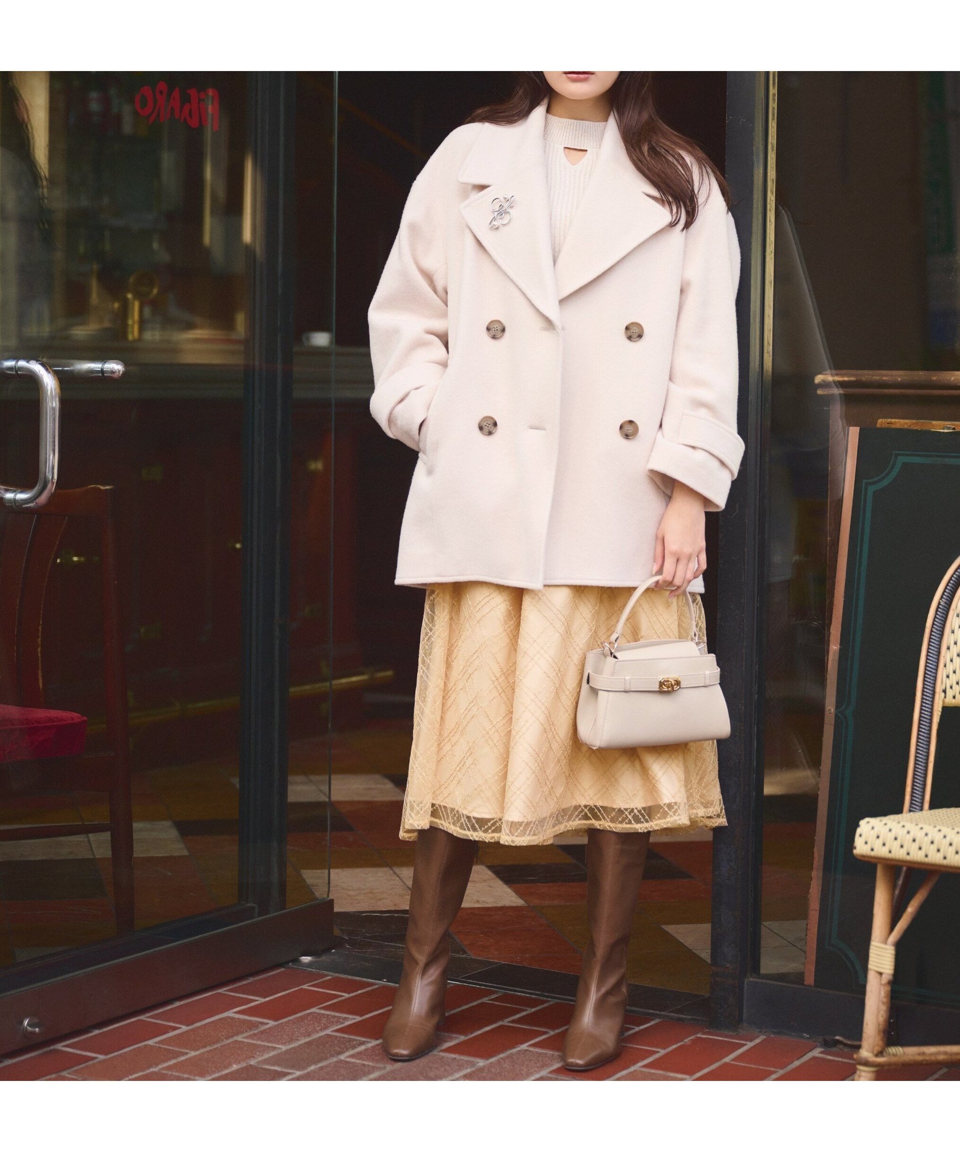 【プロポーション ボディドレッシング/PROPORTION BODY DRESSING】のビッグカラーハーフコート 24AW インテリア・キッズ・メンズ・レディースファッション・服の通販 founy(ファニー) 　ファッション　Fashion　レディースファッション　Fashion for Women　アウター　Coat / Outerwear Collection　コート・ロングコート・ピーコート　Long Coats, Peacoats & More　2024年　2024　2024-2025秋冬・A/W　Autumn/Winter 2024–25 AW24–25　エクリュ1|ID: prp329100004624202 ipo3291000000033205028