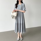 【ココモモ/COCOMOMO】のフレアワンピース ロング丈 半袖 ギャザーワンピース 夏 レディース クルーネック 人気、トレンドファッション・服の通販 founy(ファニー) ファッション Fashion レディースファッション Fashion for Women ワンピース Dresses おすすめ Recommended / Our Picks インナー Innerwear ギャザー Gathered, Ruffled シャーリング Shirring, Ruched フレア Flare, Flared ペチコート Petticoat, Underskirt ロング Long, Long-Length 半袖 Short Sleeve, Half Sleeve 夏 Summer thumbnail ブルー|ID: prp329100004624240 ipo3291000000033634473