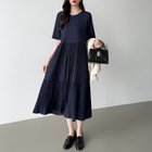 【ココモモ/COCOMOMO】のフレアワンピース ロング丈 半袖 ギャザーワンピース 夏 レディース クルーネック 人気、トレンドファッション・服の通販 founy(ファニー) ファッション Fashion レディースファッション Fashion for Women ワンピース Dresses おすすめ Recommended / Our Picks インナー Innerwear ギャザー Gathered, Ruffled シャーリング Shirring, Ruched フレア Flare, Flared ペチコート Petticoat, Underskirt ロング Long, Long-Length 半袖 Short Sleeve, Half Sleeve 夏 Summer thumbnail ネイビー|ID: prp329100004624240 ipo3291000000033634476