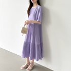 【ココモモ/COCOMOMO】のフレアワンピース ロング丈 半袖 ギャザーワンピース 夏 レディース クルーネック 人気、トレンドファッション・服の通販 founy(ファニー) ファッション Fashion レディースファッション Fashion for Women ワンピース Dresses おすすめ Recommended / Our Picks インナー Innerwear ギャザー Gathered, Ruffled シャーリング Shirring, Ruched フレア Flare, Flared ペチコート Petticoat, Underskirt ロング Long, Long-Length 半袖 Short Sleeve, Half Sleeve 夏 Summer thumbnail パープル|ID: prp329100004624240 ipo3291000000033634479