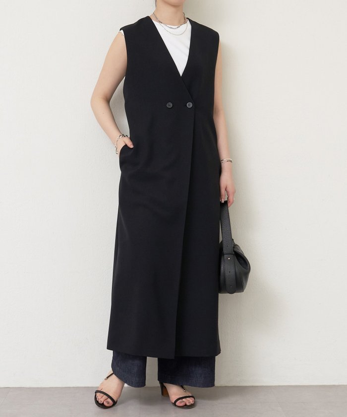 【その他のブランド/Other】のダブルボタンラップジャンパースカート インテリア・キッズ・メンズ・レディースファッション・服の通販 founy(ファニー) https://founy.com/ ファッション Fashion レディースファッション Fashion for Women スカート Skirts おすすめ Recommended / Our Picks インナー Innerwear スタイリッシュ Stylish, Fashionable ストレート Straight, Straight Cut スリット Slit, Slit Detail マニッシュ Mannish, Boyish エレガント 上品 Elegant |ID: prp329100004624247 ipo3291000000033206011